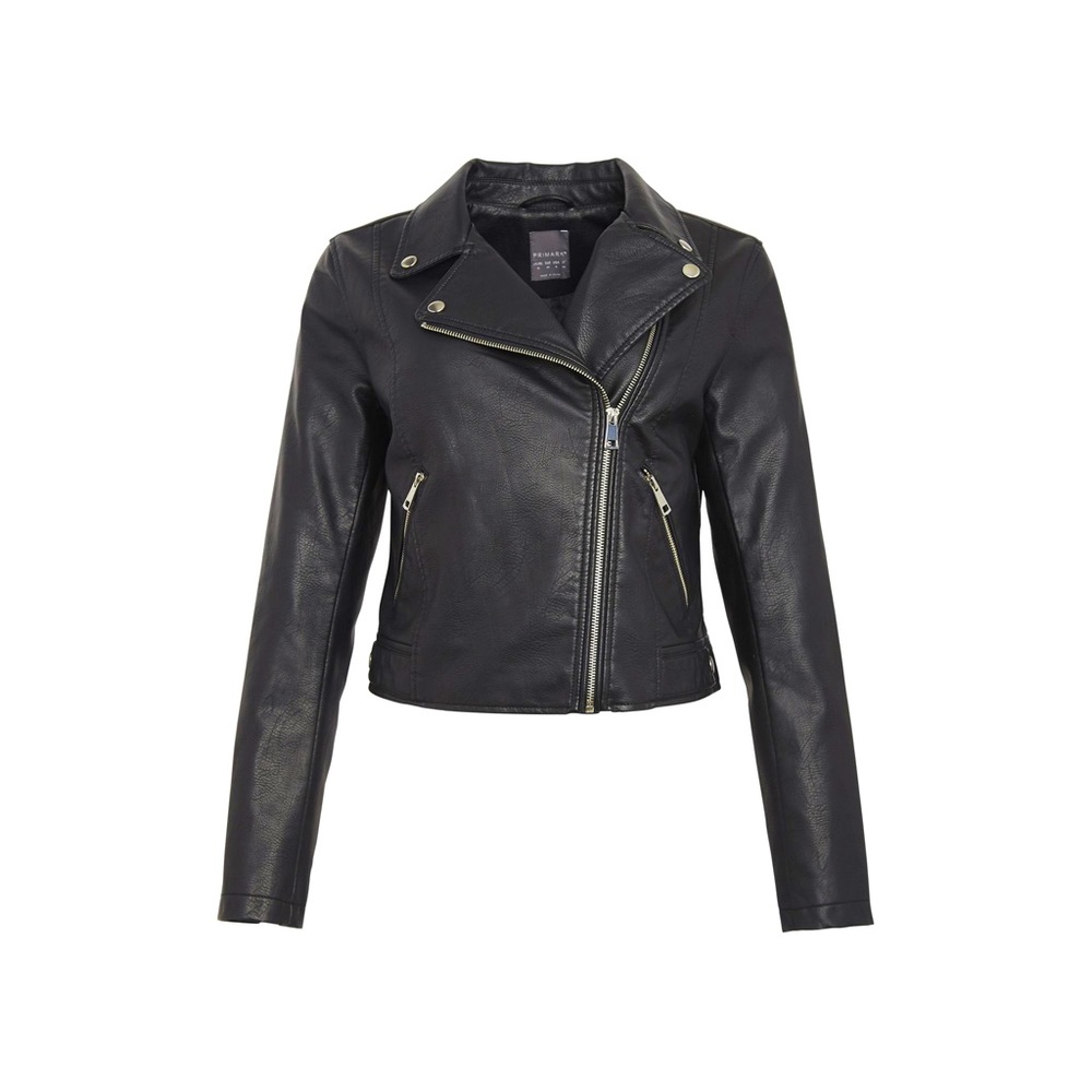 primark essentials faux leather biker jacket